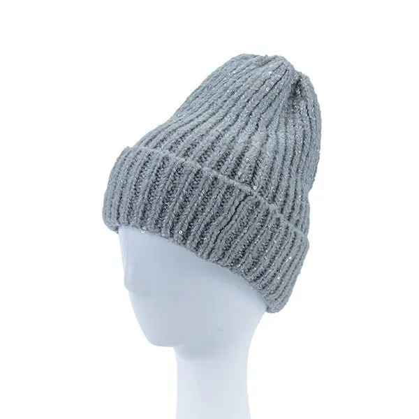 Warm Sequin Beanie Hat