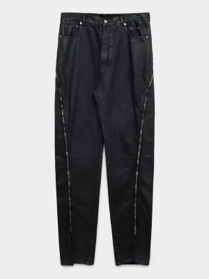 Waxed Zip Bolan Jeans