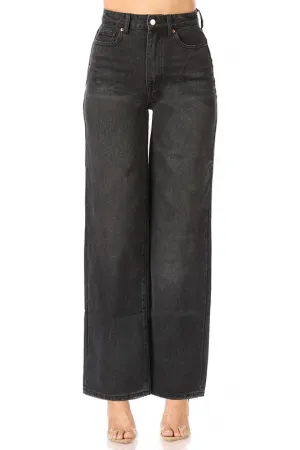 Wide Leg Dark Denim Jeans