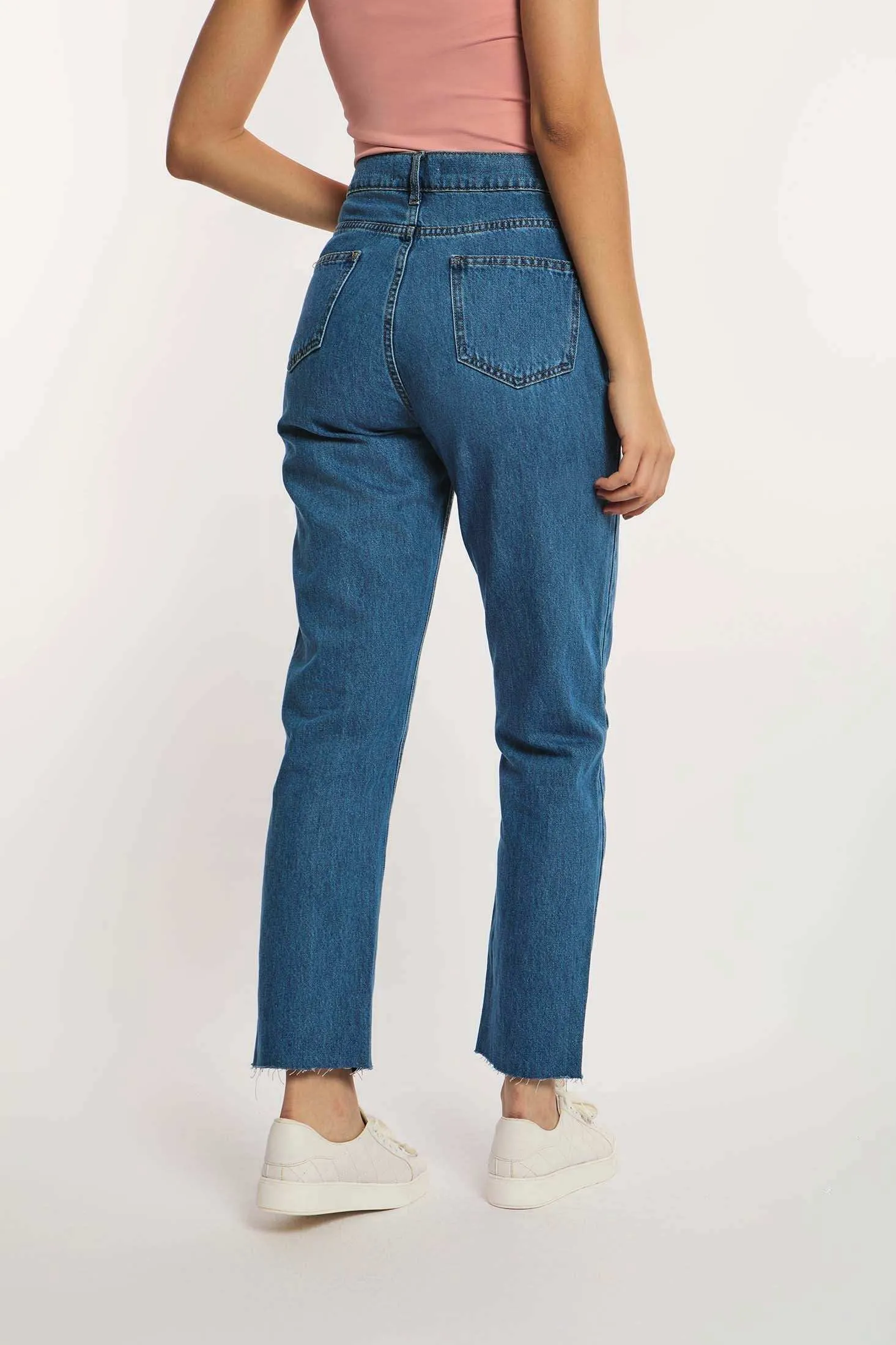 Women Casual Straight Denim - Indigo