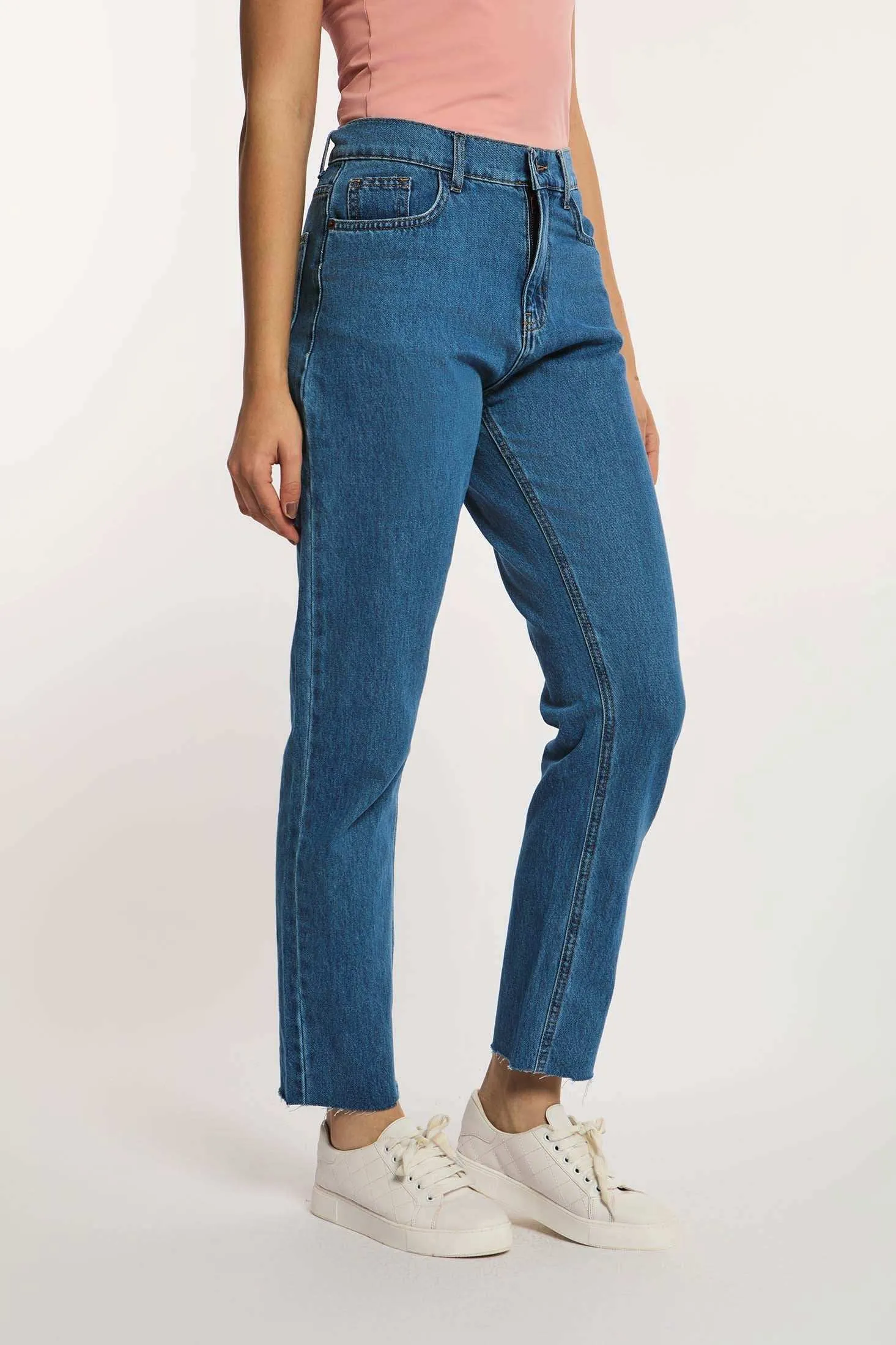 Women Casual Straight Denim - Indigo