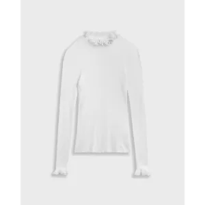 Women Wmk-Dvana-Frill Neck Detail Jumper - White