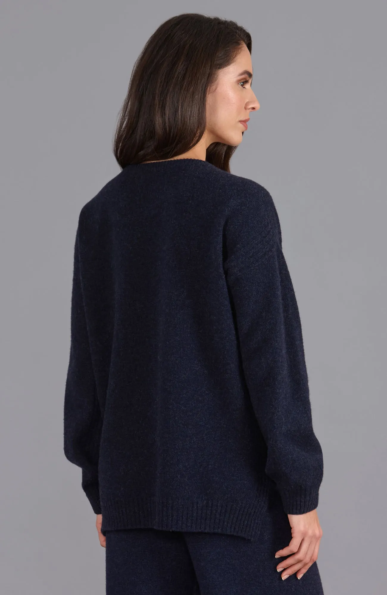 Womens Lambswool Drop Shoulder Jumper