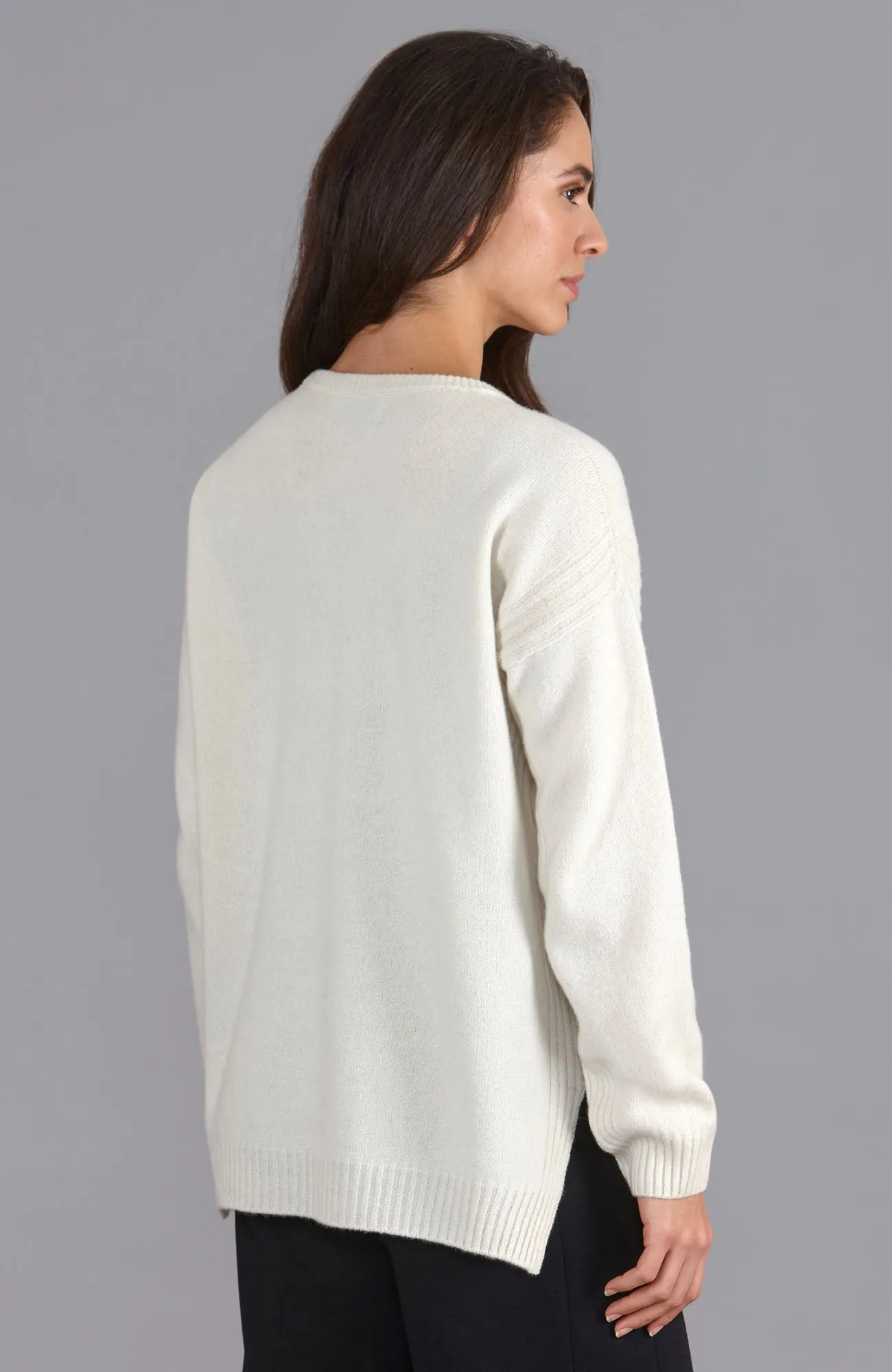 Womens Lambswool Drop Shoulder Jumper