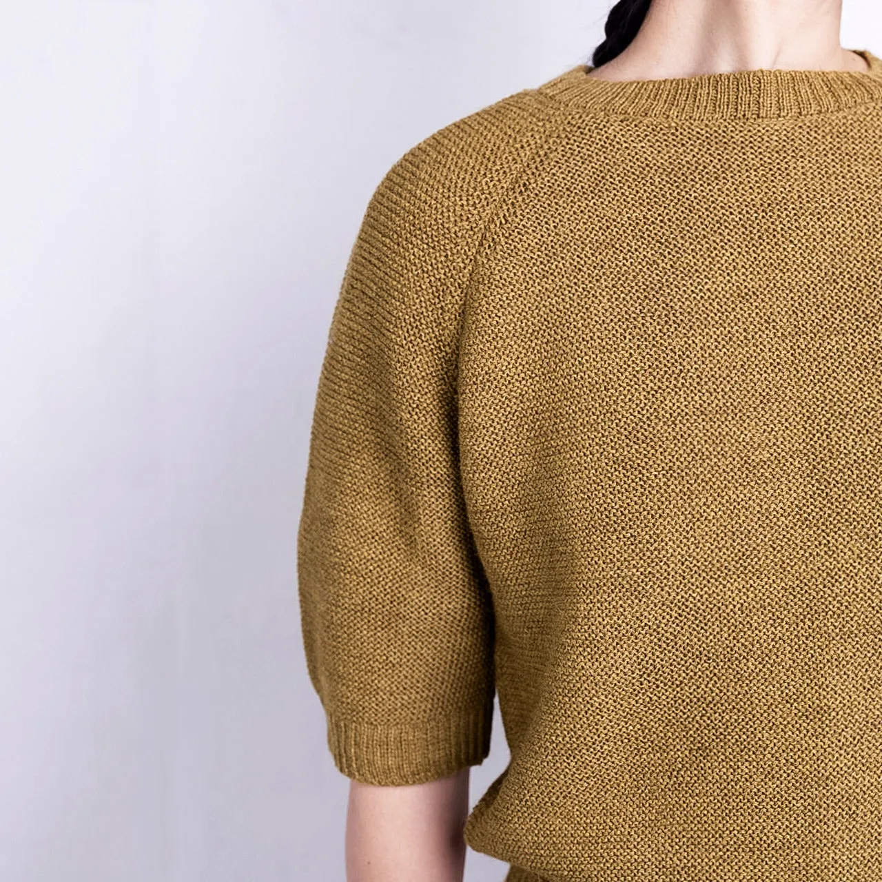 Women's Lise Half Sleeve Sweater - 100% Baby Alpaca - Pistachio (S-L)