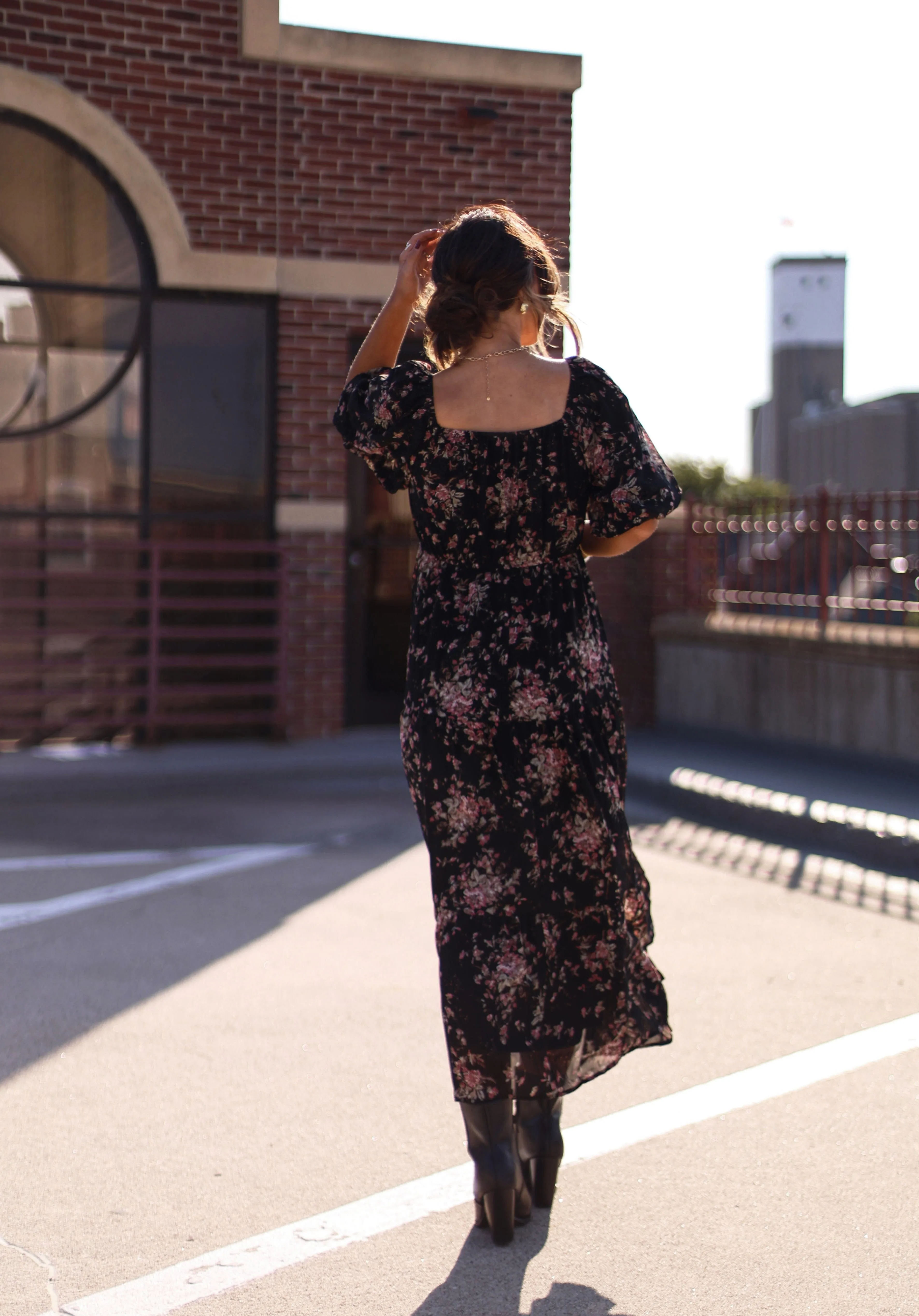 Woodland Petal Maxi Dress