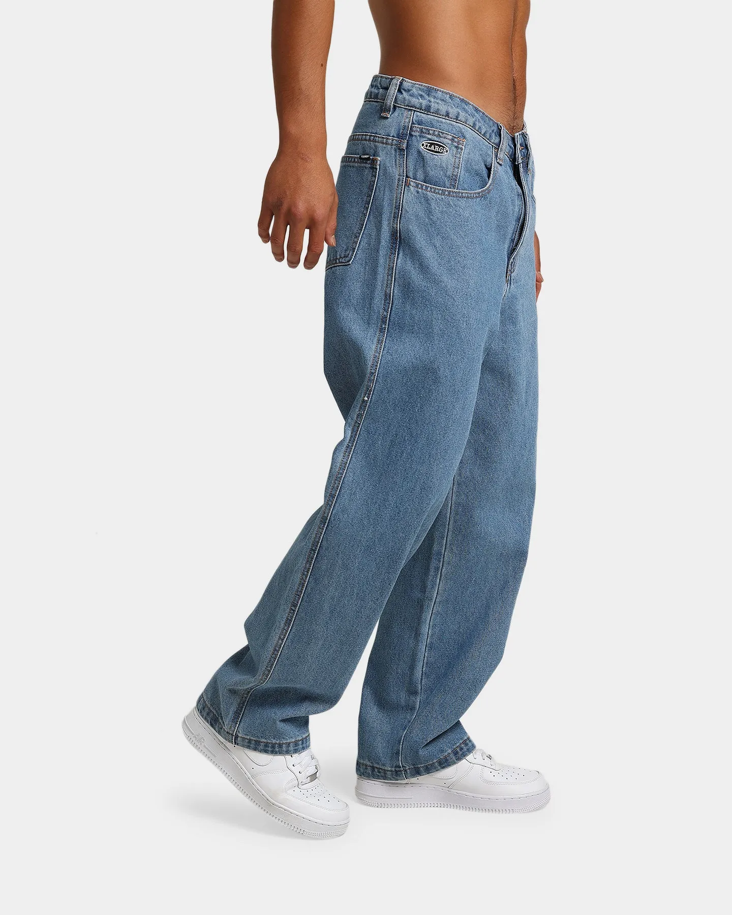 X-Large Bull Denim 91 Pants Mid Blue