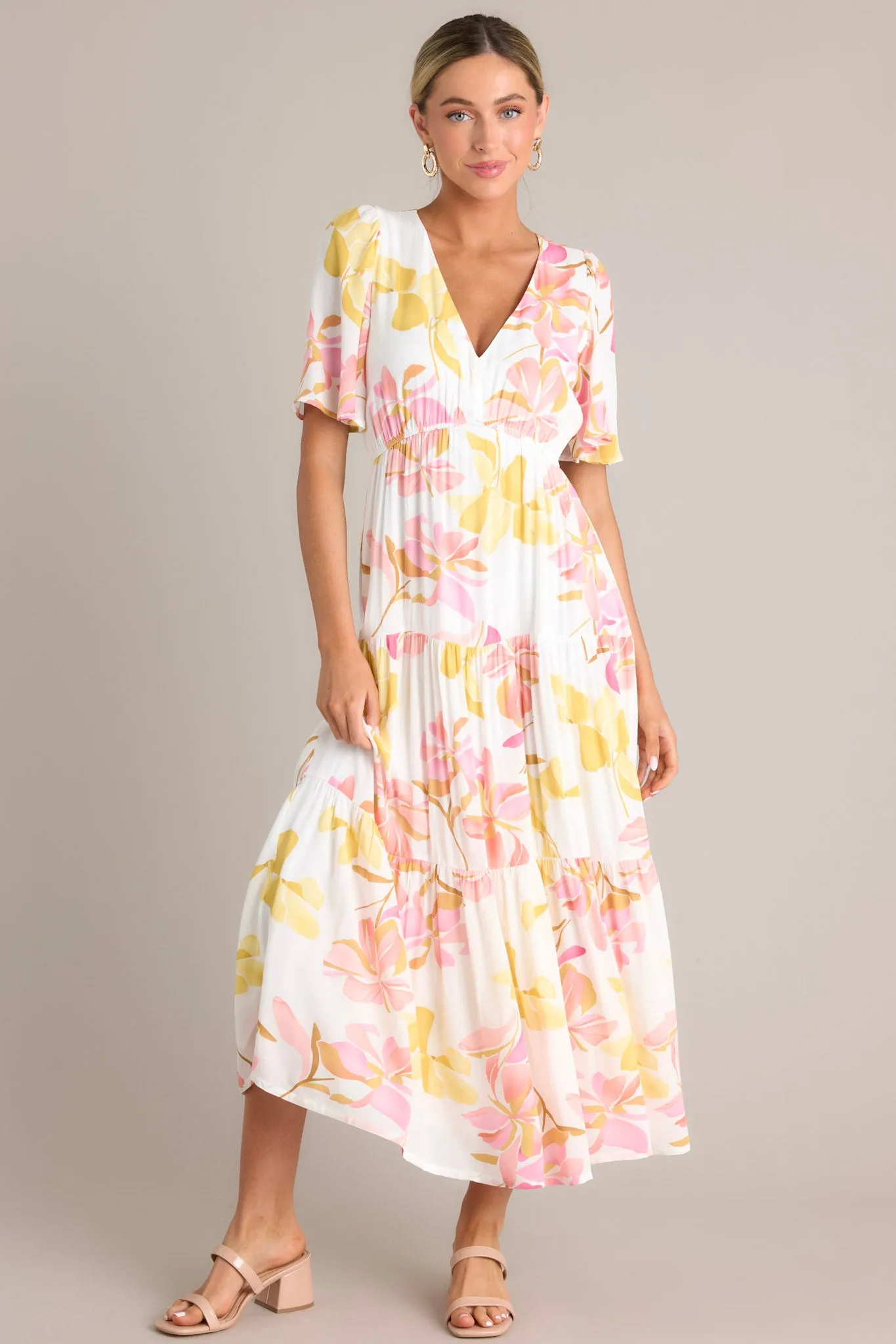 Z-Supply Kat Golden Hour Sandstone Floral Maxi Dress