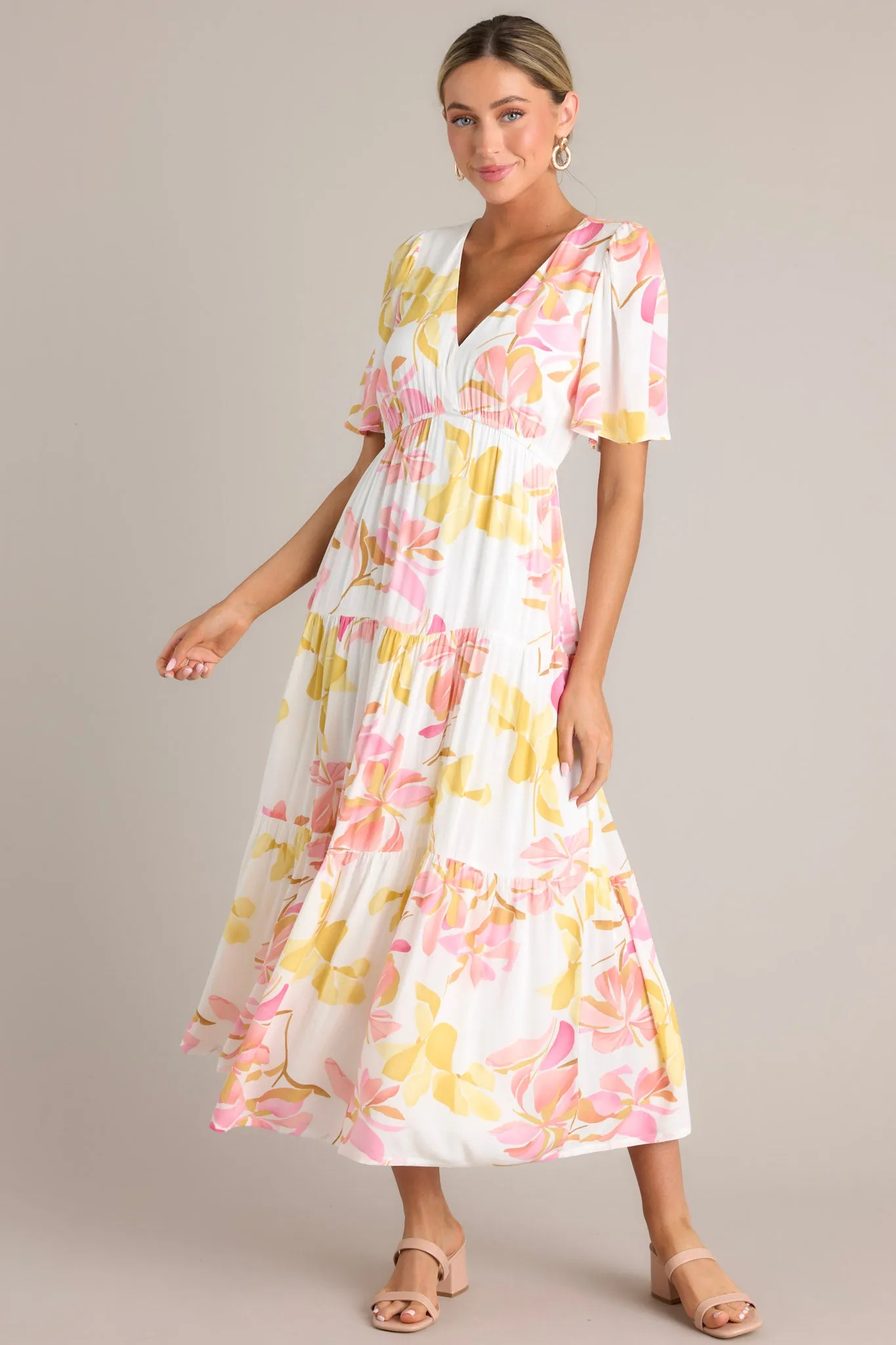 Z-Supply Kat Golden Hour Sandstone Floral Maxi Dress