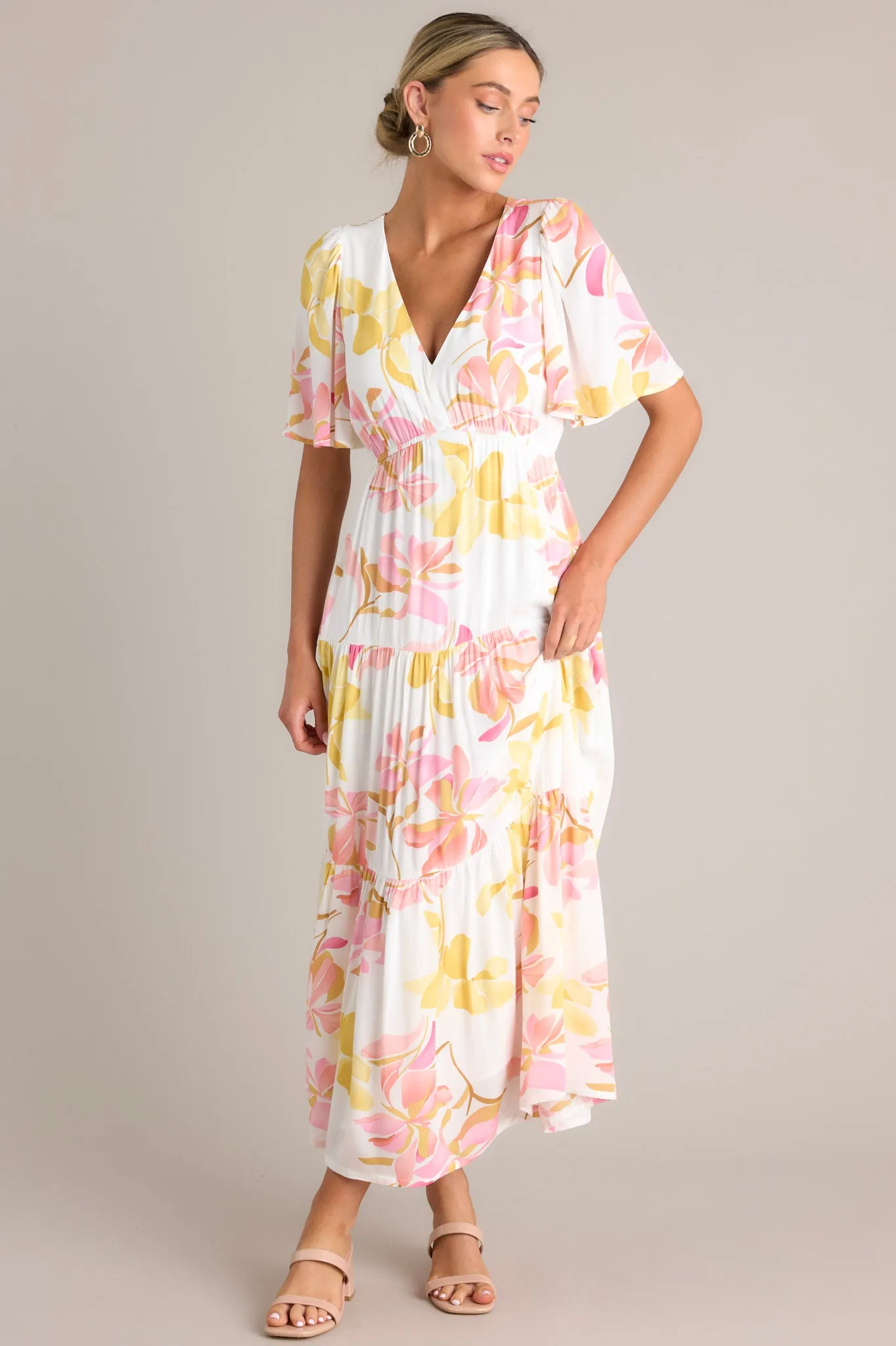 Z-Supply Kat Golden Hour Sandstone Floral Maxi Dress