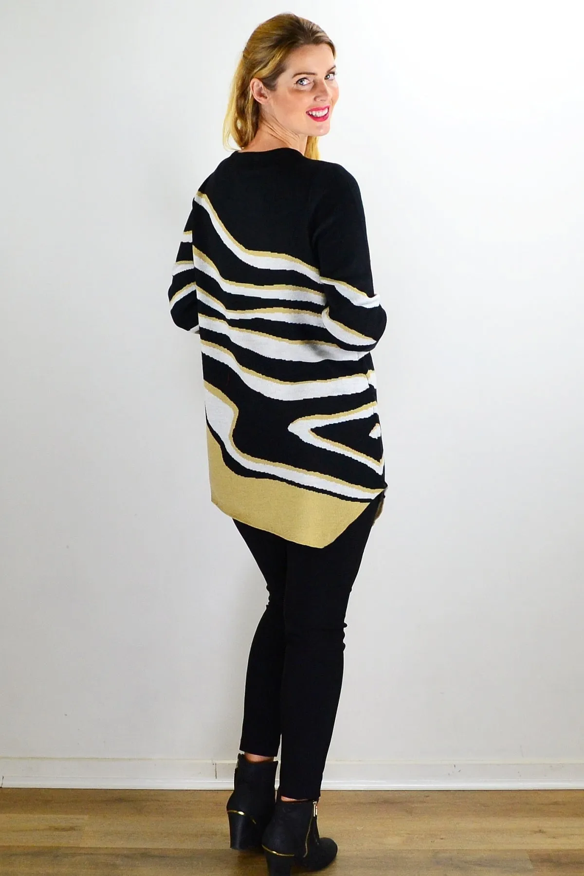 Zebra Knit Tunic Jumper